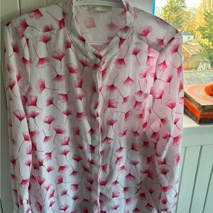 Floral Pink Button-Down Shirt